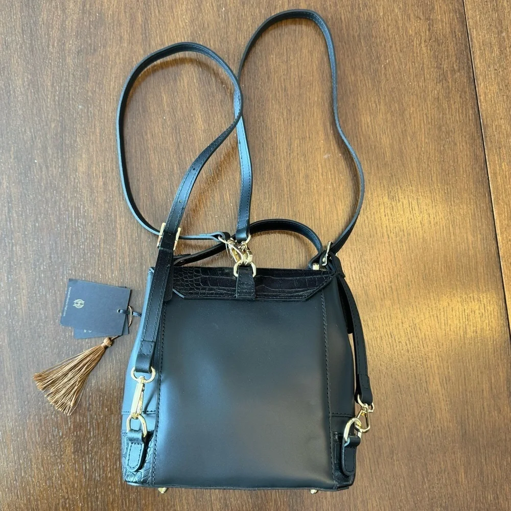 House of Harlow 1960 NEW Leather Crystal Stud 4 Way Backpack- Nicole Richie